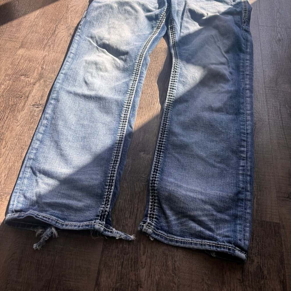 Rock Revival Cashem Alternative Straight Jeans Size 32 Light Blue - Picture 7 of 8
